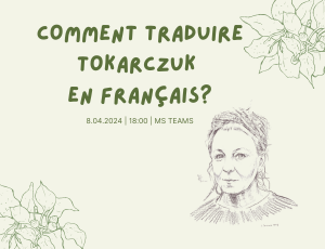 COMMENT TRADUIRE TOKARCZUK EN FRANÇAIS? - 08.04